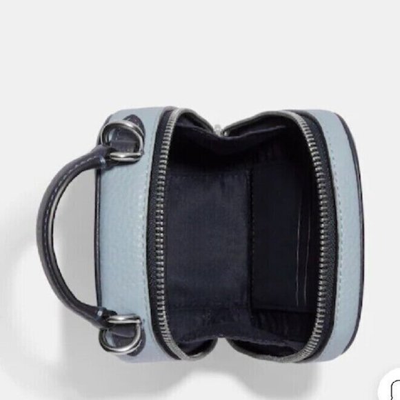 NWT Coach CC325 Disney X Coach Eva Phone Crossbody W/Ursula Motif Ice Blue Multi - Picture 5 of 10